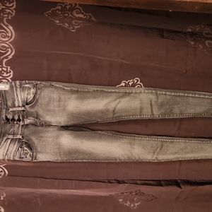 Gray Slightly Stretchy Jeans